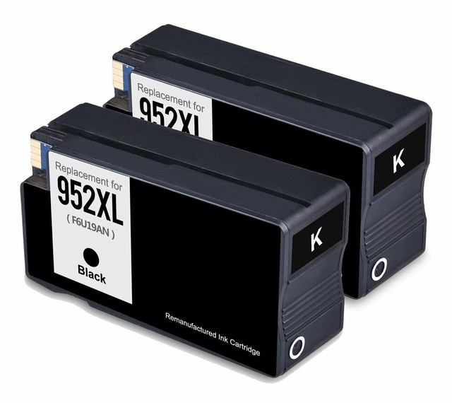 2Pk 952XL Black Ink Cartridge For HP Officejet Pro 7740 8710 8210 8715