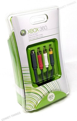 Official Microsoft Xbox 360 S-VIdeo AV Cable for Original Xbox 360