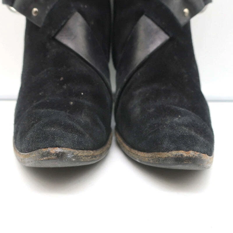 Givenchy на танкетке ботильоны черный с пряжкой замши размер 36,5 заостренный носок - Изображение 4 из 4