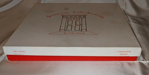 Mid Century Freund Mayer Merry Christmas Paper Napkins Full Box of 40 - Picture 3 of 4