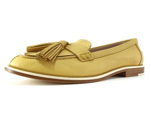 women's yellow leather loafers