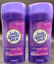 Lady Speed Stick - Invisible Dry - Shower Fresh- 2.3 Oz Ea. - EXP 05/26