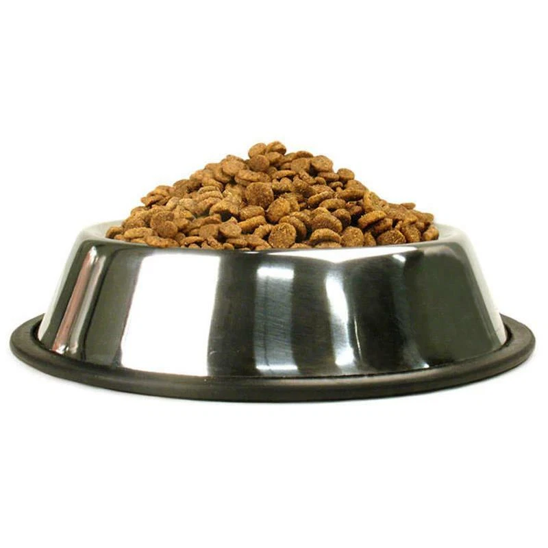 Dog Bowl Stainless Steel Metal Pet Puppy Food Water Drinking Big Plate  Accessory