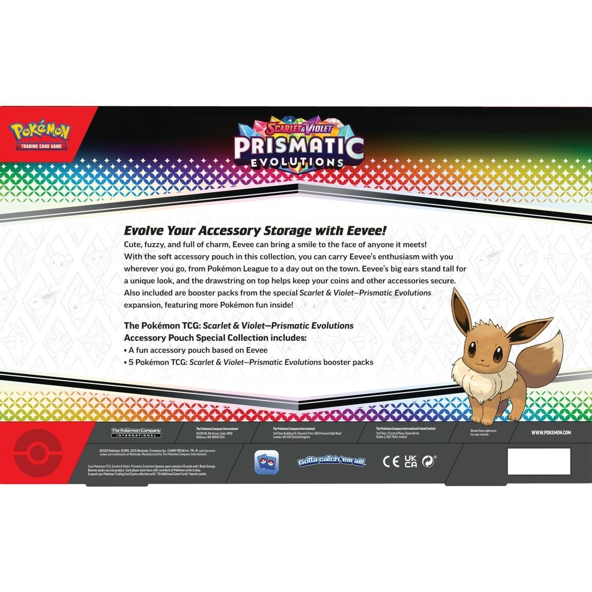 Pokemon TCG Prismatic Evolutions Accessory Pouch Special