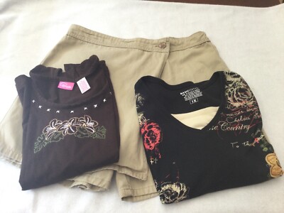 LOT OF 3, ROUTE 66 SKORT, CAPPAGALLO, BASIC ADDITIONS  WOMANS TOPS