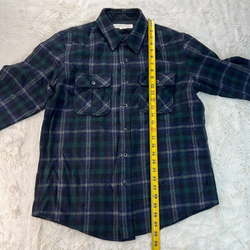 AG Adriano Goldschmied Mens Medium Multicolor Tartan Plaid Wool Flannel Shirt - Picture 9 of 16
