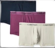NIB 3pk Of Calvin Klein Mens Microfiber Low Rise Trunks. Size 2XL