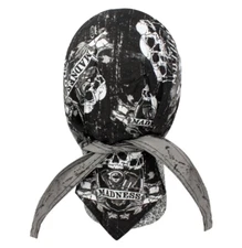 Biker Headwrap Danbanna Deluxe Cotton Du-Rag Cap Doo Rag Bandana Skull Madness