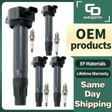 UF557 4 Ignition Coil + 4 Spark Plug for Dodge Jeep Journey Caliber Compass 2.4L