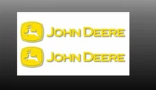 2X for John Deere Premium Vinyl Sticker 2-Pack Yellow 9" 12", 15", 24" or 36