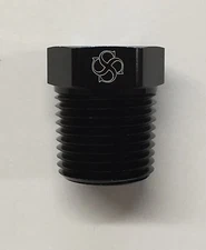 X827 3/8 NPT End Plug / Fitting Aluminum BLACK