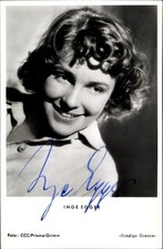 Postcard actress Inge Egger, sinful border, portrait, autograph - 10874329
