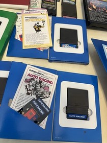 Vintage Mattel Intellivision Console Lot 17 games w/most manuals/cases, Untested