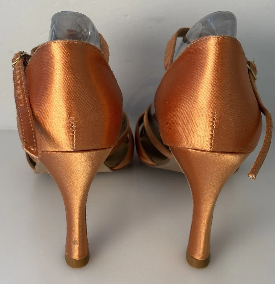 Capezio  Women’s  Ballroom Dance  Sandals  Bronze  Size 9.5  4” Heel  Worn Once - Image 2 of 4