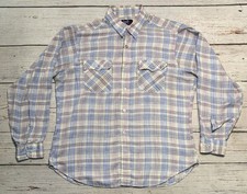 Vintage Levis Plaid Button Down Regular Fit Shirt Men’s Sz XL USA Made