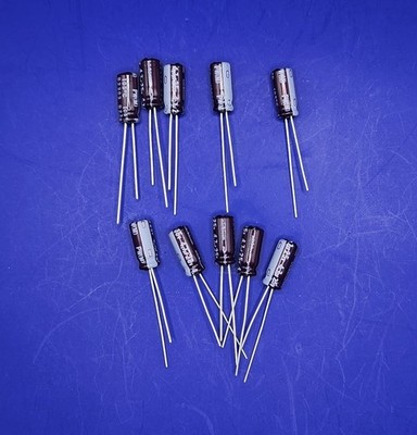 Ten Nichicon UPW 4.7uF 25V 25VDC 20% Radial Capacitors FASTEST FREE SHIPPING