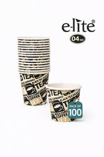 4oz Single Wall Printed Paper Cups Hot & Cold Drinks Disposable Takeaway 100 pcs