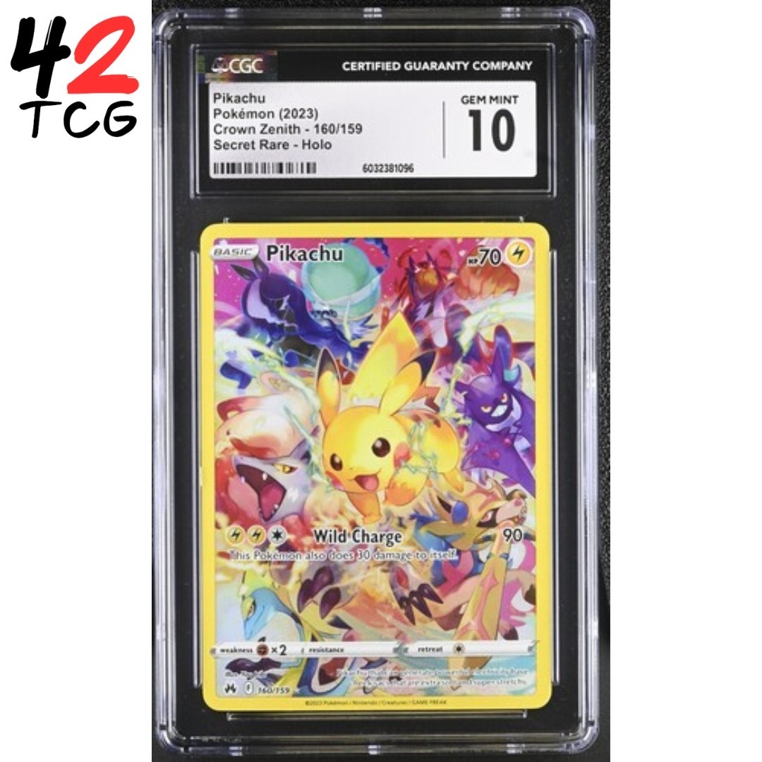 CGC Gem Mint 10 Pikachu 160/159 Pokémon Crown Zenith | eBay