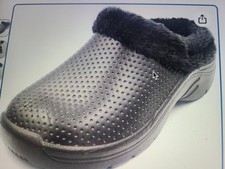 Womens Fur Lined Clogs Warm Comfy Garden Nursing Shoes