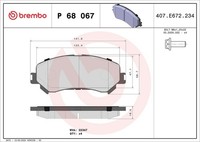 Brembo P 68 067 Bremsbelagsatz, Scheibenbremse