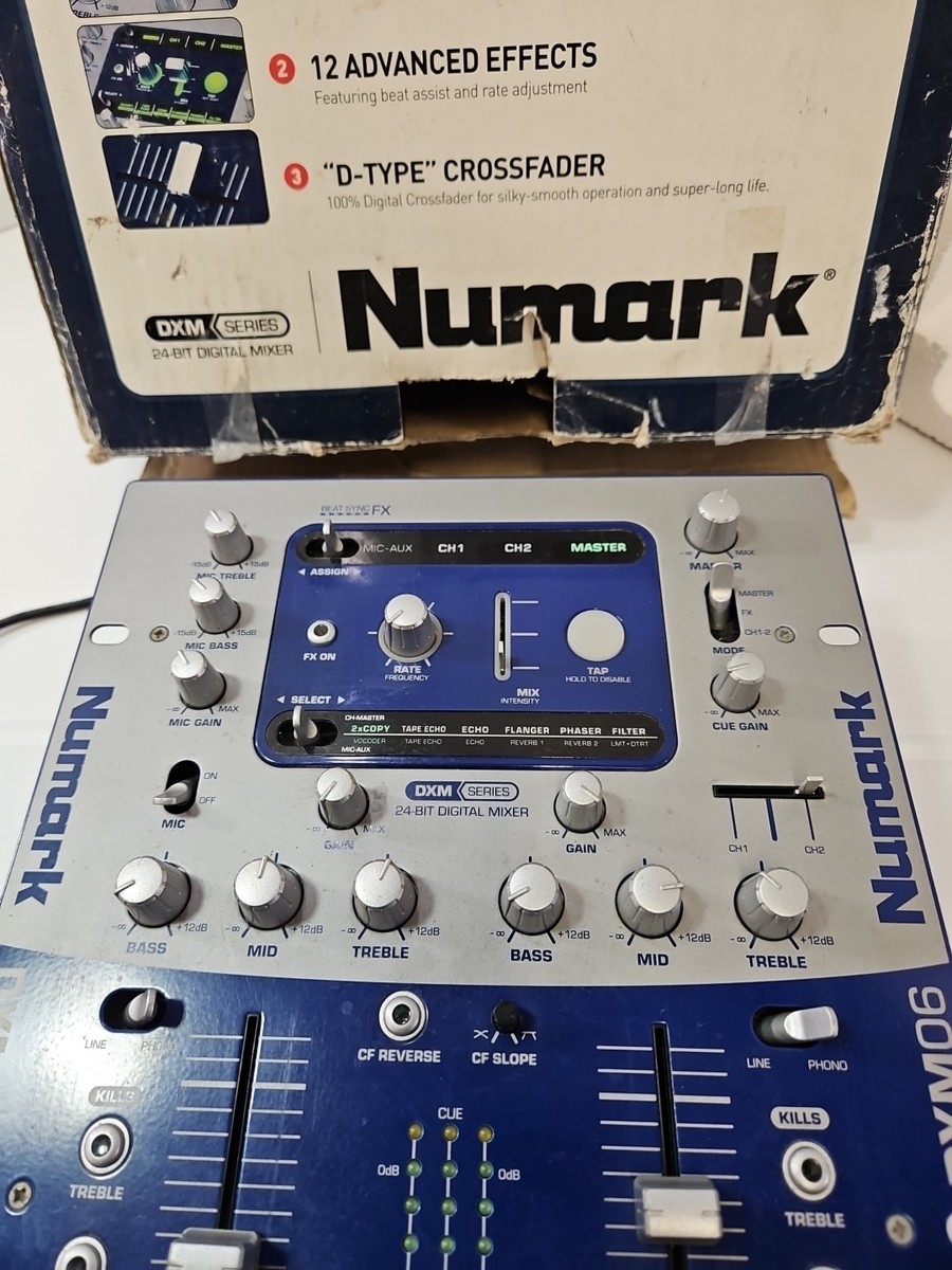 NUMARK DXM06 24 Bit DJ Digital Mixer W/ Effects & Power Supply | eBay