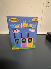 SANJOIN Kids Walkie Talkies 3-Pack 22 Channel 2-Way Radio 3-Mile Range Toys NEW