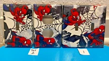 MIDWAY SIZE SPIDERMAN SWITCH PLATES AND OUTLET COVERS, HANDMADE WITH FABRIC