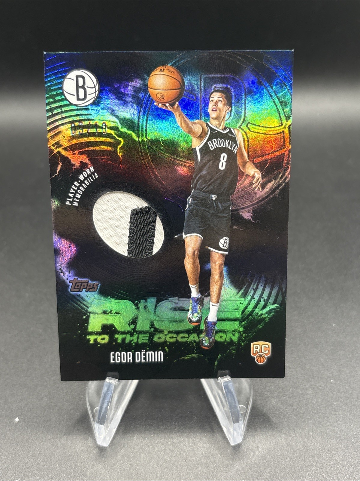 Egor Demin 2025-26 Topps Rise To The Occasion Black Relic RC SP /10