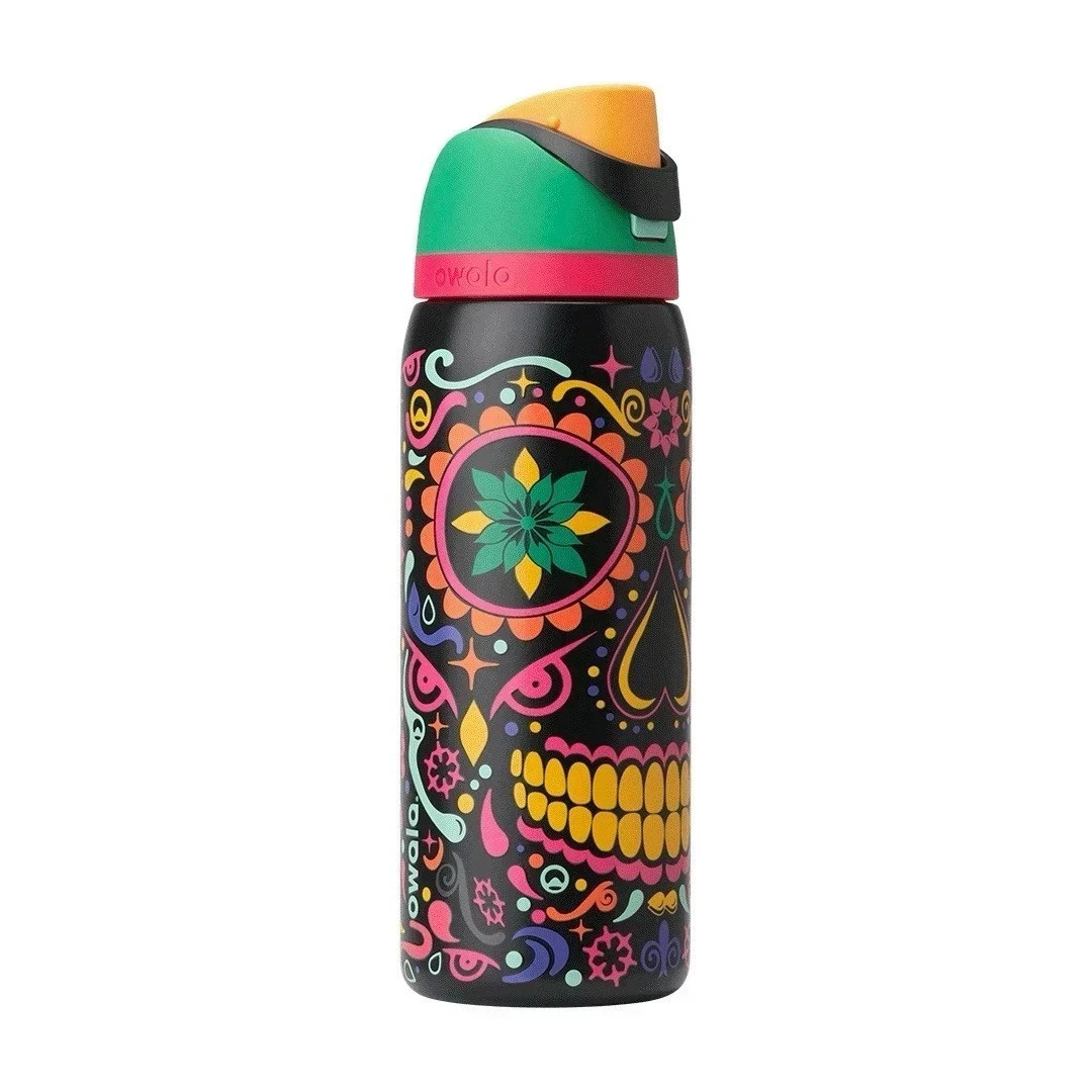 Owala FreeSip 32oz Sugar Skull Water Bottle &ndash; Glow in the Dark | 2026 Gift