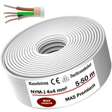 5-50 m wet room cable power cable sheath cable NYM-J 4 x 4 mm² electrical cable