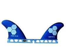 $35 Cardiff Fin Co - Honeycomb 3.5” LB  Sidebites  - Blue - Fits Fut