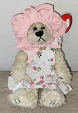 Ty 1993 Attic Treasures Rosalie Rose Dress Easter Spring Bear with Tags