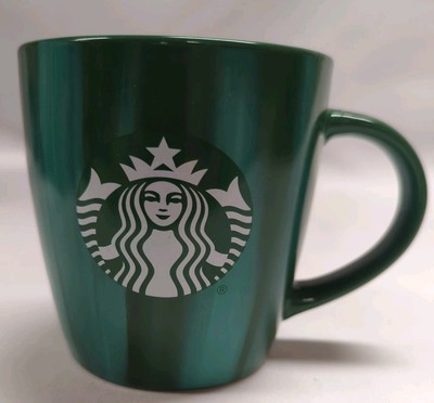 Starbucks 2022 Nestle Emerald Green Marbled Stripe Mermaid Siren Coffee Mug 12oz