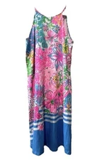 Lilly Pulitzer Margot Paradise Found Pima Cotton swing dress Coquette size XXS