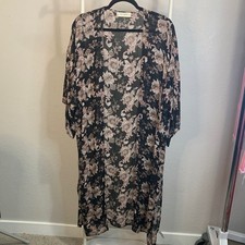 Lucky Brand Black Floral Kimono