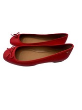 New Tory Burch Laila Driver Ballet Flat in Samba leather. Poppy orange UK4.5