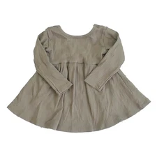 Quincy Mae 3-6M Ribbed Long Sleeve Dress Fern Baby Toddler Girls