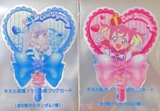 2 Types Theater Version You and Idol Precure Admission Bonus Fan shaped Clear Ca