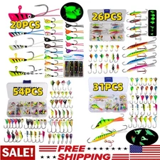 THKFISH 14/26/50PCS Ice Fishing Lures Ice Fishing Jigs Ice Fishing Gear Hard Jig