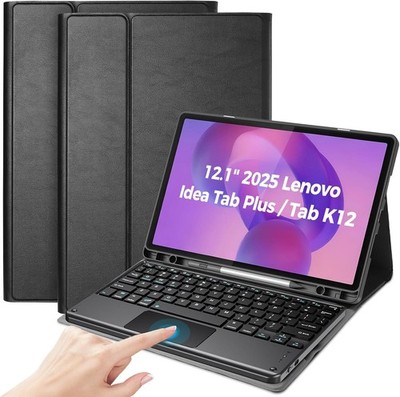 Touchpad Keyboard Case for Lenovo Idea Tab Plus / K12 12.1 Inch Detachable Wirel