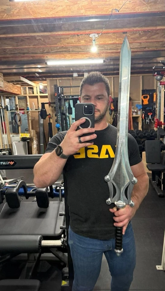 He-Man Power Sword Réplica Hecha a Mano | Masters of the Universe Cosplay Regalo Foto 3 de 4