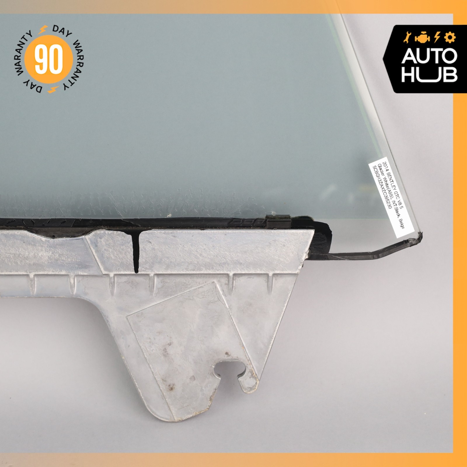 07-18 Bentley Continental GTC Front Left Door Window Glass 3W7845021F OEM 49k