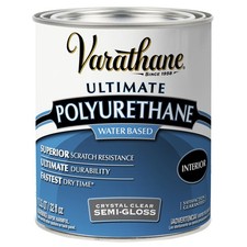Varathane Ultimate Water Based Polyurethane Semi Gloss Quart For Wood Surfaces