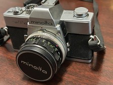 Vintage Minolta SRT 101 SLR 35mm Film Camera with MC Rokkor PF 58mm 1:1.7 Lens