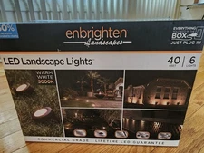 New Enbrighten Landscapes LED Lanscape Lights 40 Feet 6 Lights, Warm White 3000K