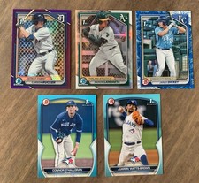 5 Card 1st Bowman Numbered Parallel Lot Carson Rucker Purple /250 & More