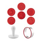 1 Set Christmas Cookie Seal Hand Press DIY Baking Molds Biscuit