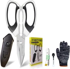 Heavy Duty 8 Multipurpose Scissors with Protective Cover Stainless Steel Serr 79