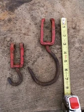 vintage rustic farm meat hooks
