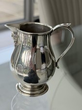 Antique Solid Silver Baluster Cream Jug Pitcher, Handled with Spout